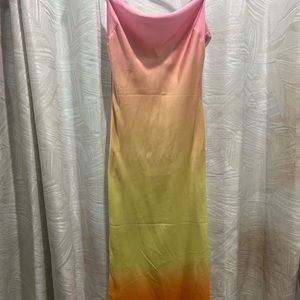Express Dye Cowl Slip Dress